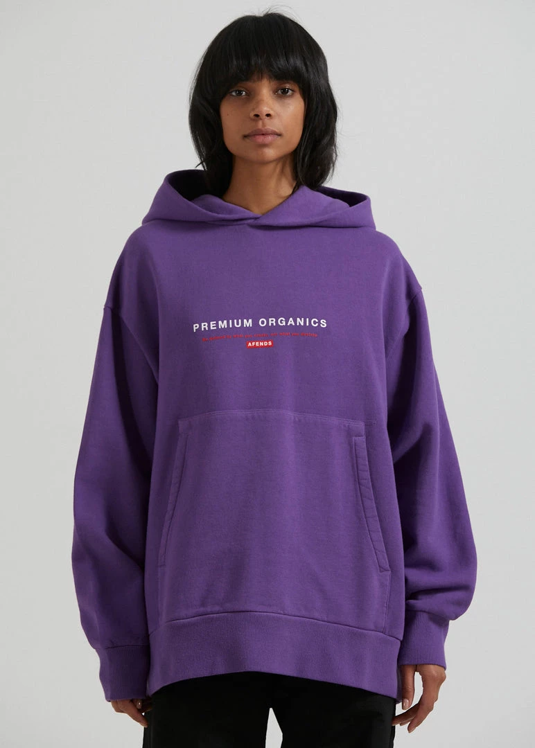Afends Unisex Razor - Unisex Organic Oversized Hoodie - Faded Purple Clothing 2 Afends Unisex Razor - Unisex Organic Oversized Hoodie - Faded Purple Clothing