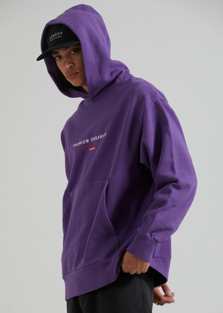 Afends Unisex Razor - Unisex Organic Oversized Hoodie - Faded Purple Clothing 5 Afends Unisex Razor - Unisex Organic Oversized Hoodie - Faded Purple Clothing