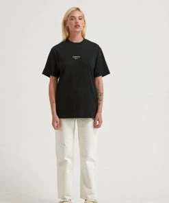 Clothing Afends Unisex Solitude - Unisex Organic Retro T-Shirt - Black