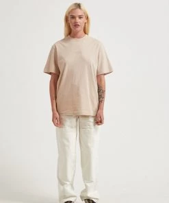Clothing Afends Unisex Solitude - Unisex Organic Retro T-Shirt - Bone