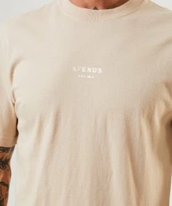 Clothing Afends Unisex Solitude - Unisex Organic Retro T-Shirt - Bone