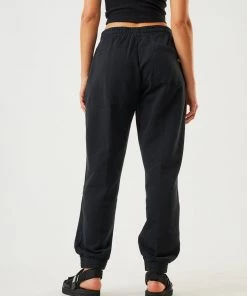 Clothing Afends Unisex Solitude - Unisex Organic Sweat Pants - Black