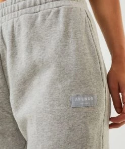 Afends Unisex Monopoly - Unisex Organic Sweat Pants - Grey Marle Clothing