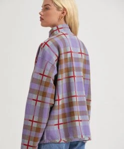 Clothing Afends Unisex Colby - Unisex Hemp Zip Up Jumper - Plum