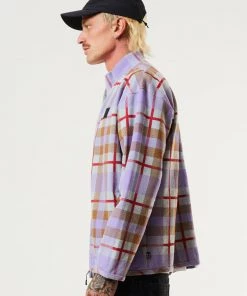 Clothing Afends Unisex Colby - Unisex Hemp Zip Up Jumper - Plum