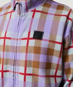 Clothing Afends Unisex Colby - Unisex Hemp Zip Up Jumper - Plum