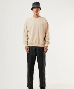 Afends Unisex Solitude - Unisex Organic Crew Neck Jumper - Bone 14 Afends Unisex Solitude - Unisex Organic Crew Neck Jumper - Bone