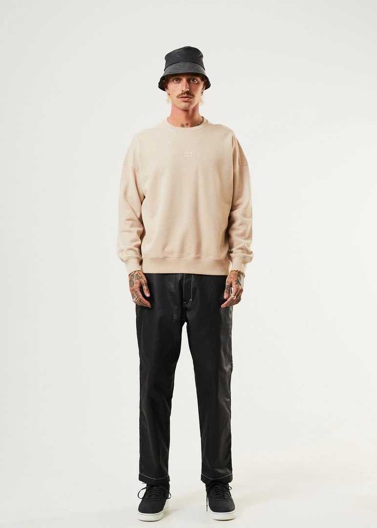Afends Unisex Solitude - Unisex Organic Crew Neck Jumper - Bone 5 Afends Unisex Solitude - Unisex Organic Crew Neck Jumper - Bone