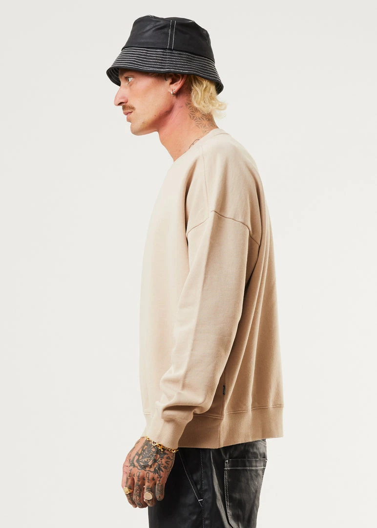 Afends Unisex Solitude - Unisex Organic Crew Neck Jumper - Bone 7 Afends Unisex Solitude - Unisex Organic Crew Neck Jumper - Bone