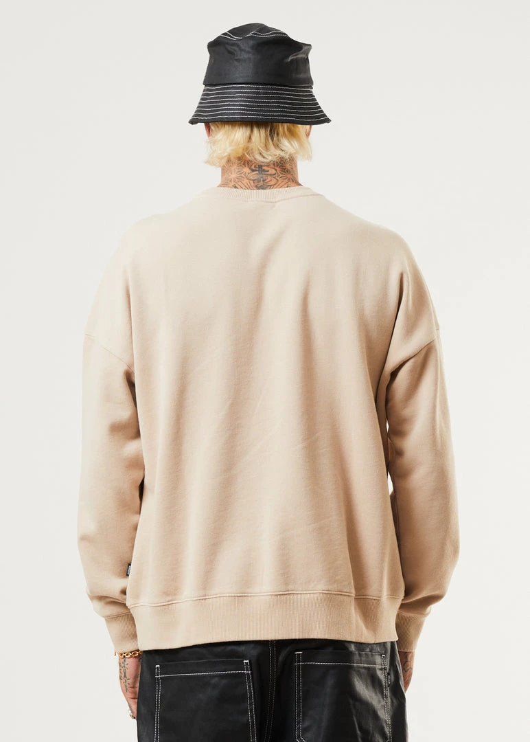 Afends Unisex Solitude - Unisex Organic Crew Neck Jumper - Bone 9 Afends Unisex Solitude - Unisex Organic Crew Neck Jumper - Bone