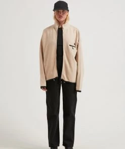 Clothing Afends Unisex Octave - Unisex Recycled Zip Up Jumper - Bone