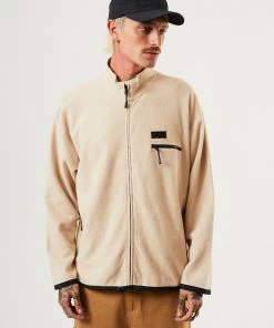 Clothing Afends Unisex Octave - Unisex Recycled Zip Up Jumper - Bone