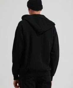 Afends Unisex Solitude - Unisex Organic Zip Up Hoodie - Black Clothing 12 Afends Unisex Solitude - Unisex Organic Zip Up Hoodie - Black Clothing