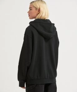 Afends Unisex Solitude - Unisex Organic Zip Up Hoodie - Black Clothing 13 Afends Unisex Solitude - Unisex Organic Zip Up Hoodie - Black Clothing