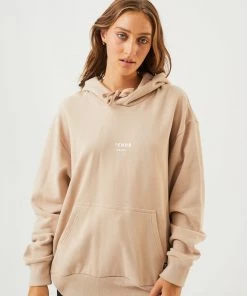 Afends Unisex Solitude - Unisex Organic Hoodie - Bone Clothing
