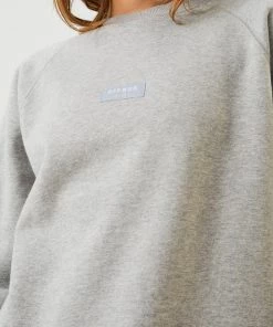 Clothing Afends Unisex Monopoly - Unisex Organic Crew Neck Jumper - Grey Marle