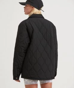 Afends Unisex Octave - Unisex Recycled Puffer Jacket - Black