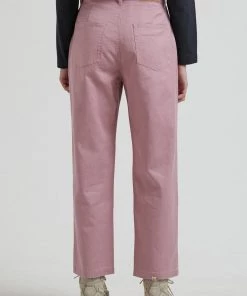 Afends Womens Shelby - Hemp Twill High Waist Wide Leg Pant - Blush