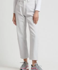 SALE Afends Womens Shelby - Organic Denim High Waist Wide Leg Jean - Smoke