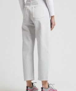 SALE Afends Womens Shelby - Organic Denim High Waist Wide Leg Jean - Smoke