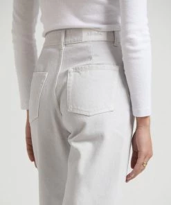 SALE Afends Womens Shelby - Organic Denim High Waist Wide Leg Jean - Smoke