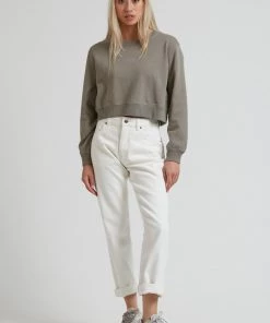 SALE Afends Womens Rise Above - Crew Neck - Beechwood