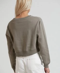 SALE Afends Womens Rise Above - Crew Neck - Beechwood