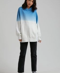 Afends Unisex High Status - Unisex Hemp Pull On Hood - Blue Dip Dye SALE 21 Afends Unisex High Status - Unisex Hemp Pull On Hood - Blue Dip Dye SALE