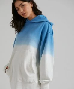 Afends Unisex High Status - Unisex Hemp Pull On Hood - Blue Dip Dye SALE 19 Afends Unisex High Status - Unisex Hemp Pull On Hood - Blue Dip Dye SALE