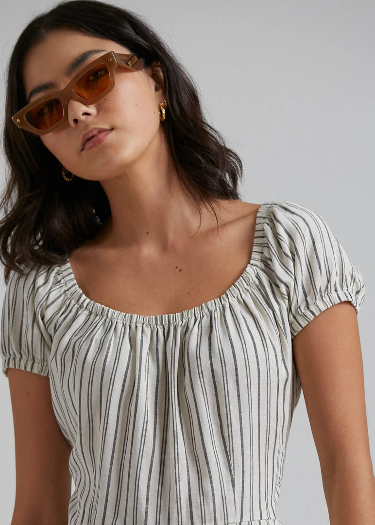 SALE Afends Womens Penny - Hemp Stripe Jumpsuit - Cream 2 SALE Afends Womens Penny - Hemp Stripe Jumpsuit - Cream