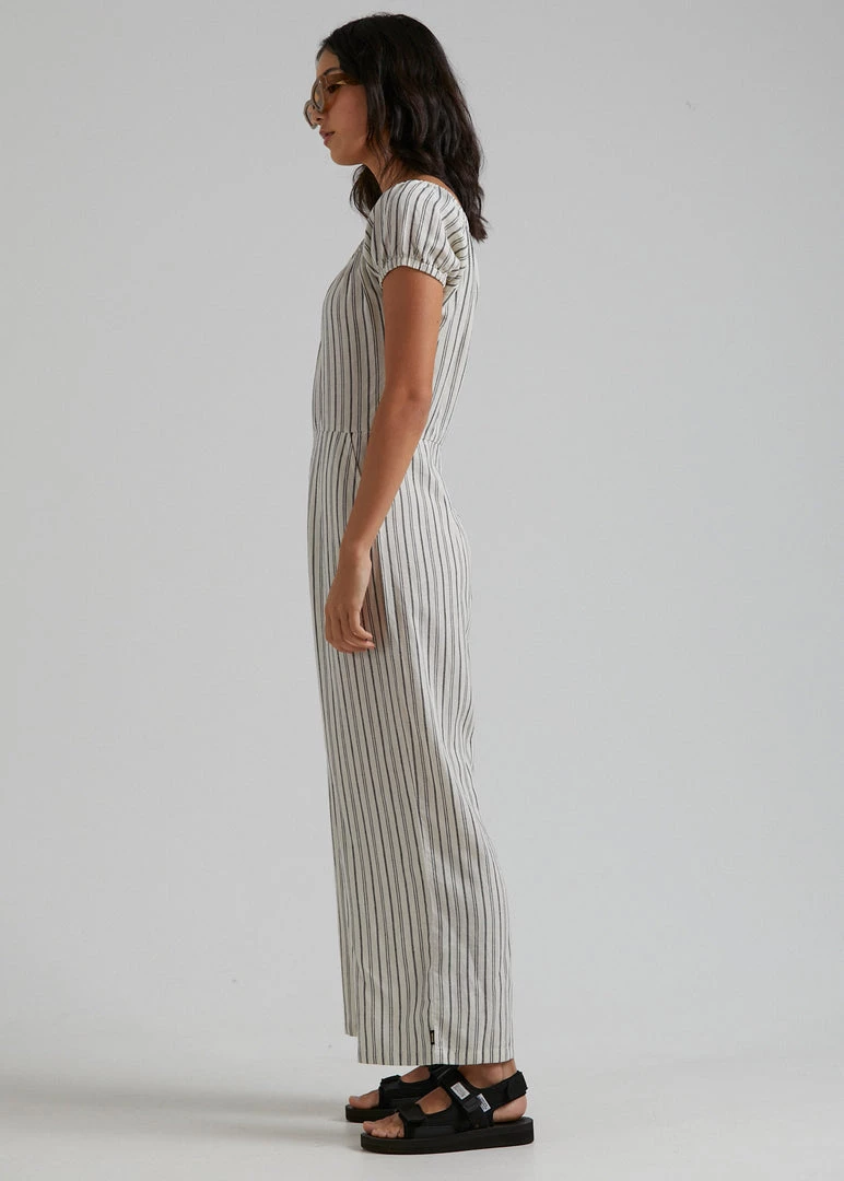 SALE Afends Womens Penny - Hemp Stripe Jumpsuit - Cream 5 SALE Afends Womens Penny - Hemp Stripe Jumpsuit - Cream