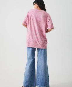 Afends Womens Evolve - Hemp Oversized Tee - Smokey Lilac SALE