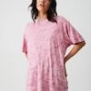 Afends Womens Evolve - Hemp Oversized Tee - Smokey Lilac SALE