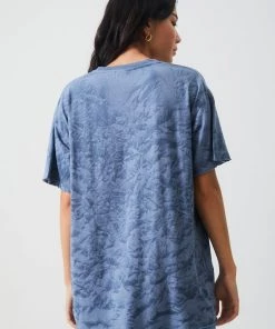 SALE Afends Womens Evolve - Hemp Oversized Tee - Storm
