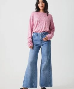 Afends Womens Evolve - Hemp Long Sleeve Tee - Smokey Lilac