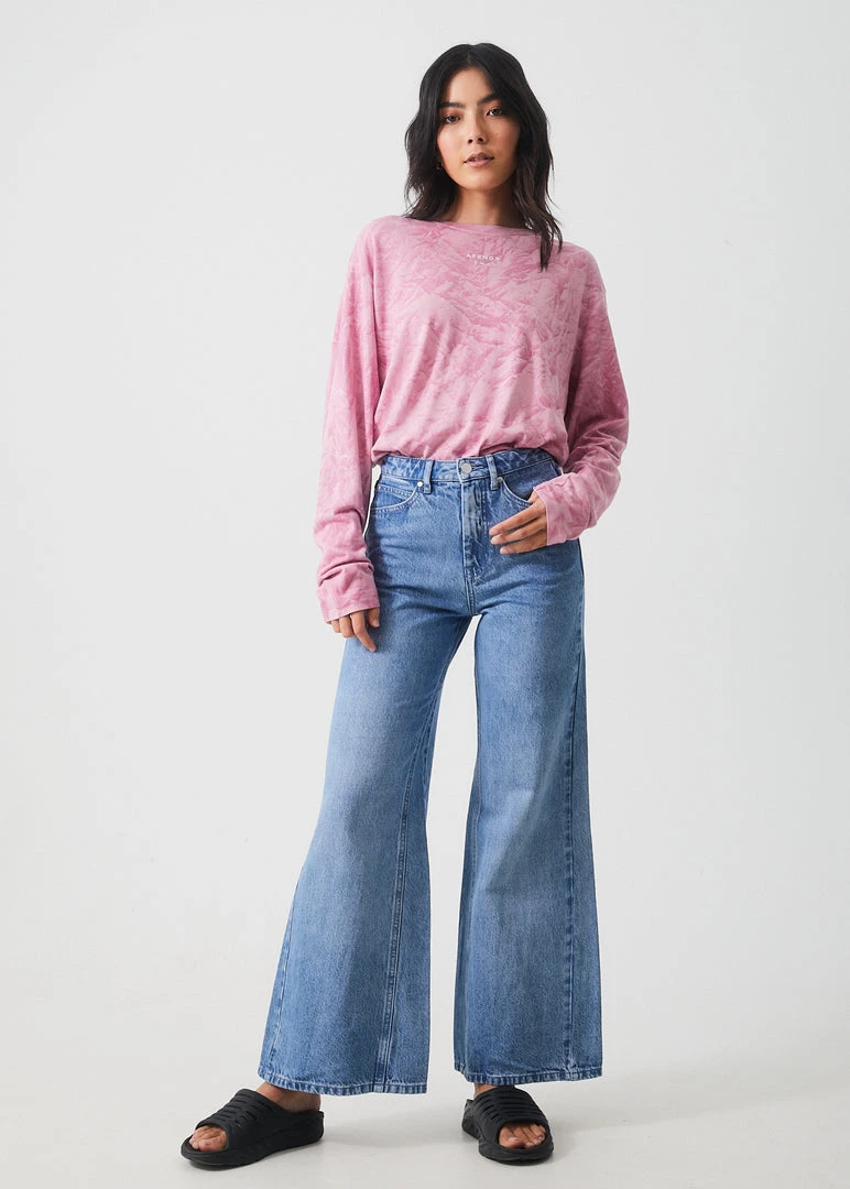 Afends Womens Evolve - Hemp Long Sleeve Tee - Smokey Lilac 2 Afends Womens Evolve - Hemp Long Sleeve Tee - Smokey Lilac