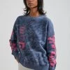 Afends Womens All Or Nothing - Hemp Slouchy Crew - Storm
