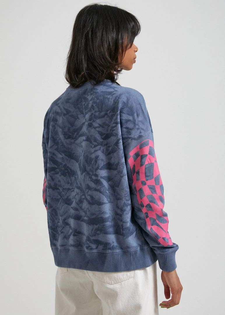 Afends Womens All Or Nothing - Hemp Slouchy Crew - Storm 5 Afends Womens All Or Nothing - Hemp Slouchy Crew - Storm