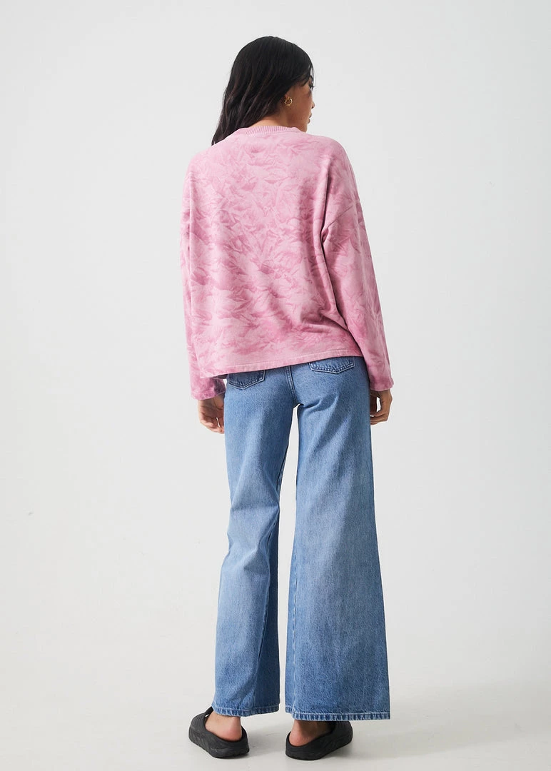 Afends Womens Evolve - Hemp Oversized Crew Neck - Smokey Lilac 4 Afends Womens Evolve - Hemp Oversized Crew Neck - Smokey Lilac