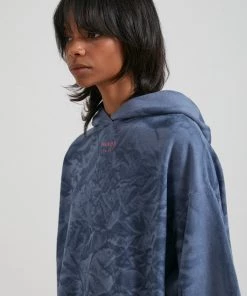 Afends Womens Evolve - Hemp Oversized Pull On Hood - Storm SALE