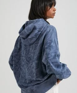 Afends Womens Evolve - Hemp Oversized Pull On Hood - Storm SALE