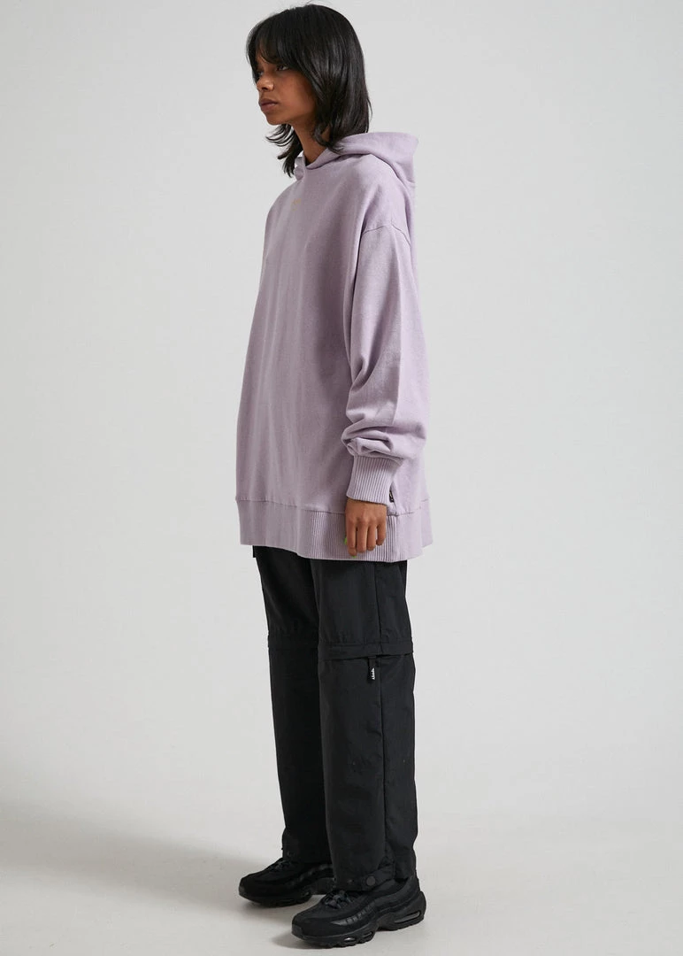 Afends Womens Revolve - Hemp Oversized Pull On Hood - Lilac SALE 3 Afends Womens Revolve - Hemp Oversized Pull On Hood - Lilac SALE