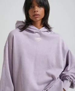 Afends Womens Revolve - Hemp Oversized Pull On Hood - Lilac SALE