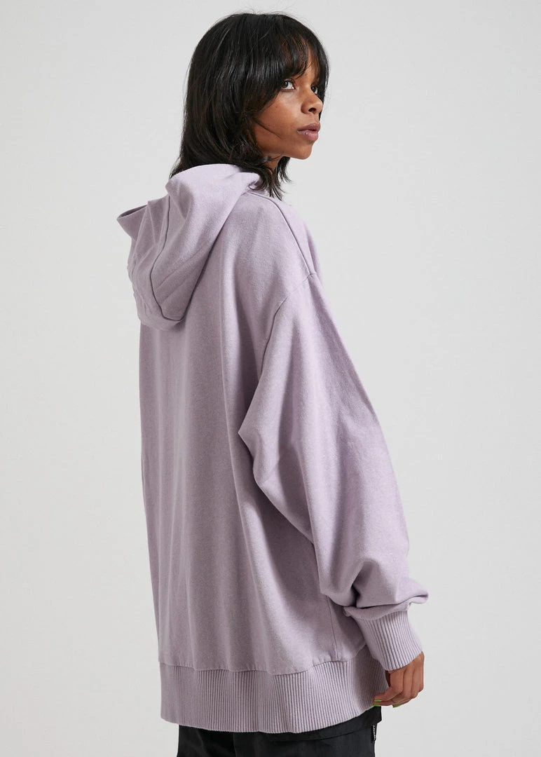 Afends Womens Revolve - Hemp Oversized Pull On Hood - Lilac SALE 5 Afends Womens Revolve - Hemp Oversized Pull On Hood - Lilac SALE