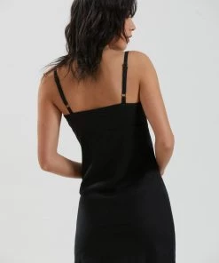 Afends Womens Lottie - Hemp Mini Dress - Black SALE