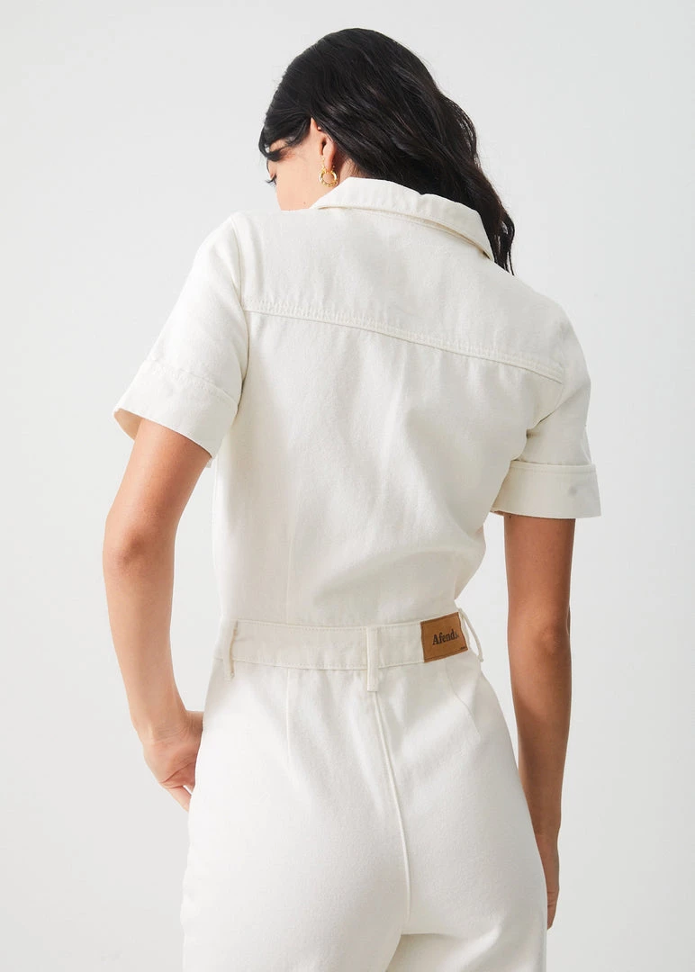 Afends Womens Zuri - Organic Denim Jumpsuit - Off White SALE 7 Afends Womens Zuri - Organic Denim Jumpsuit - Off White SALE