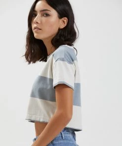 Afends Womens Dakota - Organic Boxy T-Shirt - Off White