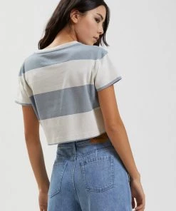 Afends Womens Dakota - Organic Boxy T-Shirt - Off White