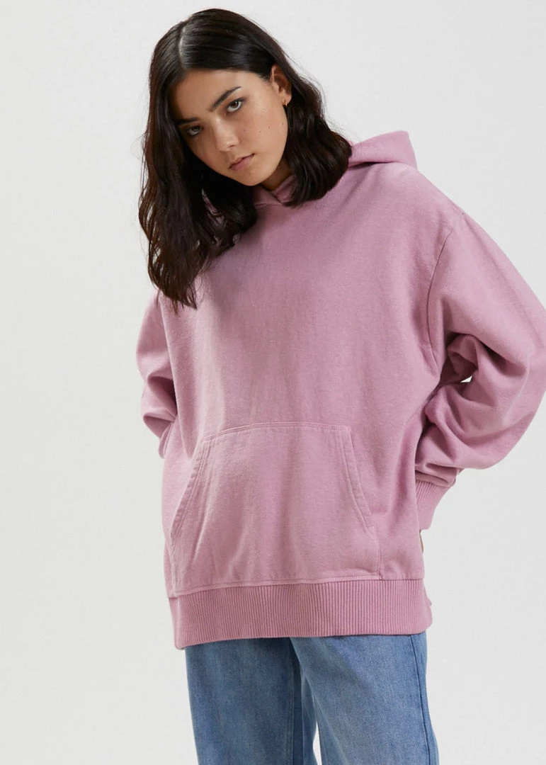 Afends Womens Remi - Hemp Oversized Hoodie - Smokey Pink Clothing 1 Afends Womens Remi - Hemp Oversized Hoodie - Smokey Pink Clothing