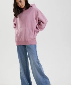 Afends Womens Remi - Hemp Oversized Hoodie - Smokey Pink Clothing 10 Afends Womens Remi - Hemp Oversized Hoodie - Smokey Pink Clothing
